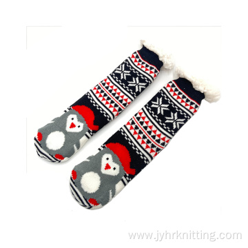 Womens Knitted Warm Huggle Slipper Socks